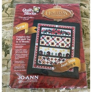 NEW VINTAGE Quilt Blocks HOLIDAY TIDINGS Quilt Top